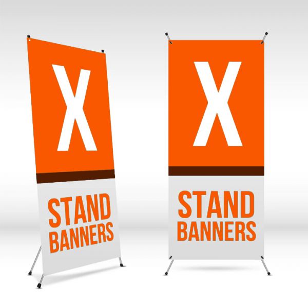 X Banner Stand 24x63 | Light and portable banner display for indoor use. Bannerstore.com