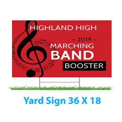 YARD SIGN 36 INCHES X 18 INCHES