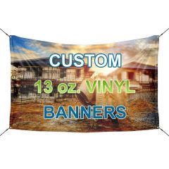 Custom 13 oz. Banners Size in Inches| Custom Full Color Custom Blank Banners - Bannerstore.com