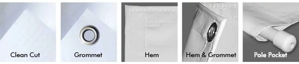 Custom Banner Options - Hems - Grommets - Pole Pockets - Wind Slits